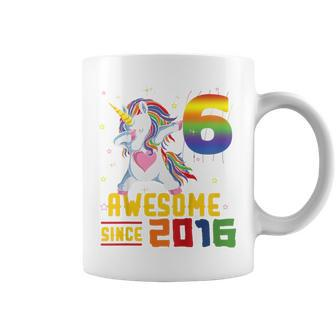 Kids 6Th Birthday Unicorn Dabbing 6 Years Old Gifts Girls Party Coffee Mug - Thegiftio UK