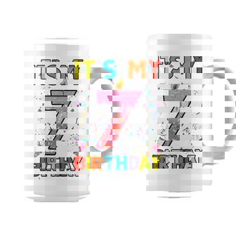 Kids 7 Years Old Gifts Its My 7Th Birthday Doughnut Girl Kids Coffee Mug - Thegiftio