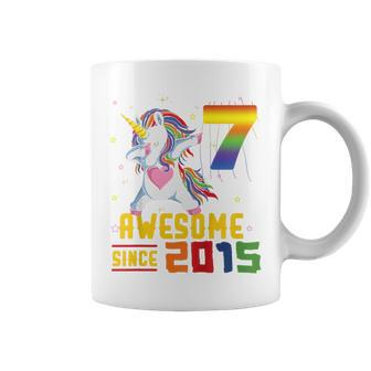 Kids 7Th Birthday Unicorn Dabbing 7 Years Old Gifts Girls Party Coffee Mug - Thegiftio UK