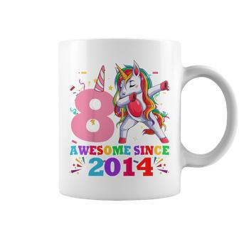 Kids 8 Years Old Unicorn Dabbing 8Th Birthday Girl Unicorn Party Coffee Mug - Thegiftio UK