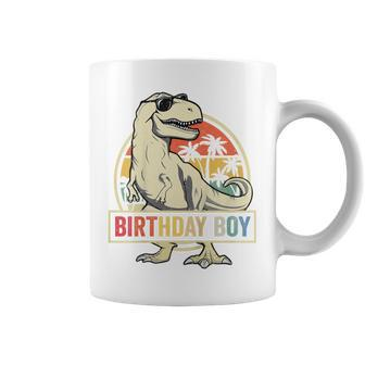Kids Birthday Boy Dino T Rex Dinosaur Boys Matching Family Coffee Mug - Seseable