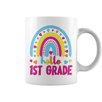Kids First Day Of School Girls Back To School Hello First Grade Coffee Mug - Seseable