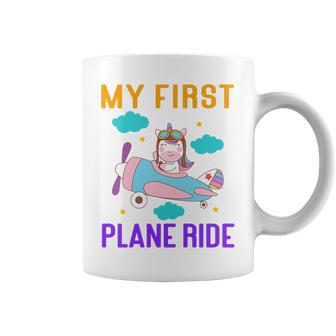 Kids First Time Flying My First Airplane Ride Boys Girls Coffee Mug - Seseable