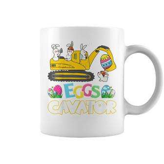 Kids Happy Easter Construction Crane Truck Bunny Eggscavator Boys Coffee Mug - Thegiftio UK