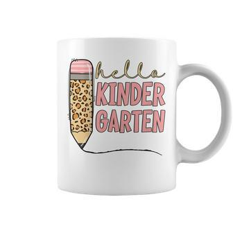Kids Hello Kindergarten 1St Day Of Kindergarten Pencil Coffee Mug - Seseable