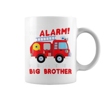 Kids Im Going To Be A Big Brother Firetruck Baby Reveal Coffee Mug - Thegiftio UK