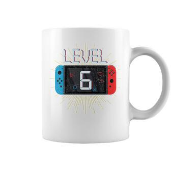 Kids Level 6 Birthday Boy 6 Year Old Video Games Gaming Gift Kids Coffee Mug - Thegiftio UK