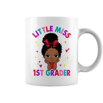Kids Little Miss 1St Grader Black Girl Back To School 1St Grade Coffee Mug - Seseable