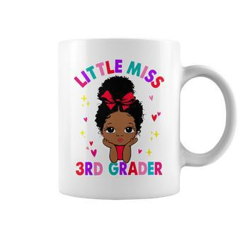 Kids Little Miss 3Rd Grader Black Girl Back To School 3Rd Grade Coffee Mug - Seseable