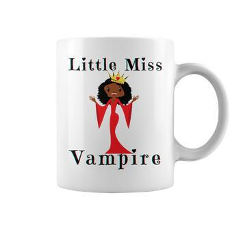 Kids Little Miss Vampire Black Girl Magic Funny Brown Skin Girls Coffee Mug - Seseable