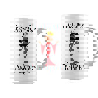 Kids Little Miss Vampire Black Girl Magic Funny Brown Skin Girls Coffee Mug - Seseable