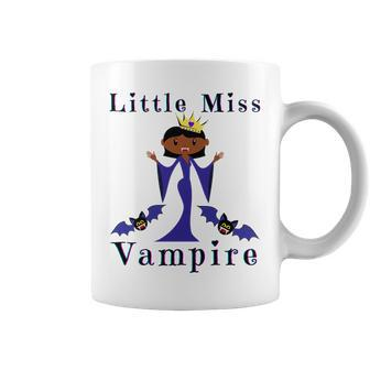 Kids Little Miss Vampire Melanin Vampires Funny Halloweed Costume Coffee Mug - Seseable