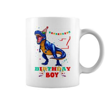 Kids Rawr Im 7 7Th Birthday Dinosaur Boys Dino T Rex 7 Years Old Coffee Mug - Thegiftio UK