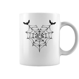 Lazy Spider Web Heart Cute Halloween Costume Women Girls Coffee Mug - Thegiftio UK