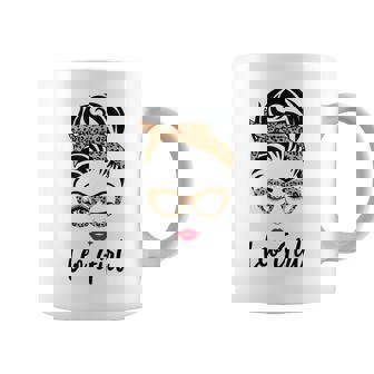Leo Girl Messy Bun Leopard Bandana July Zodiac Sign Birthday V2 Coffee Mug - Thegiftio