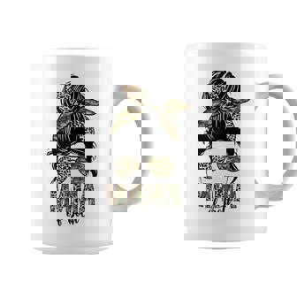 Leopard Messy Bun Mom Mama Of Both Camouflage Mothers Day Coffee Mug - Thegiftio