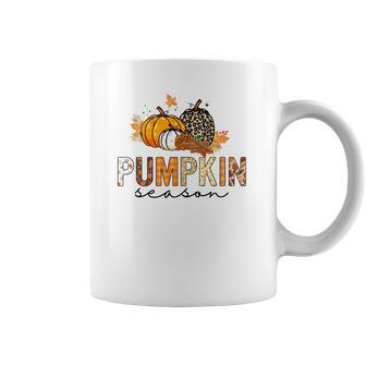 Leopard Pumpkin Season Fall Autumn Coffee Mug - Seseable