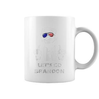 Lets Go Brandon Trump Middle Finger Design Tshirt Coffee Mug - Monsterry