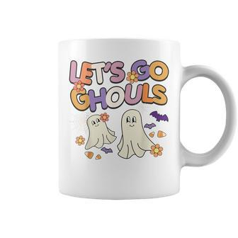 Lets Go Ghouls Groovy Halloween Essential Ghost V2 Coffee Mug - Thegiftio UK