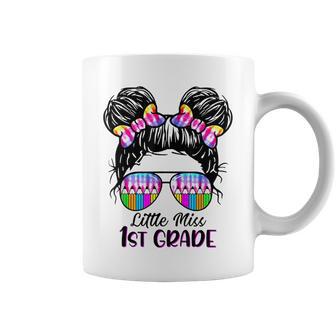 Little Miss 1St Grade Messy Bun Girl Back To School Team 1St Coffee Mug - Thegiftio UK