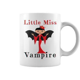 Little Miss Vampire Funny Halloween Toddler Girl Girly Girls Coffee Mug - Seseable