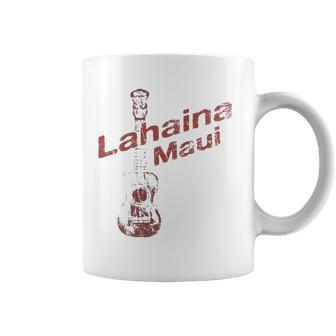 Maui Hawaii Lahaina Ukulele Vintage Hawaiian Uke Coffee Mug | Mazezy