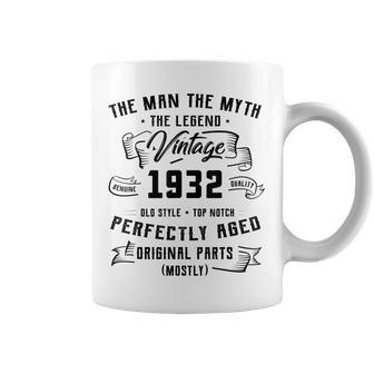 Mens Man Myth Legend 1932 90Th Birthday Gift For 90 Years Old Coffee Mug - Thegiftio UK
