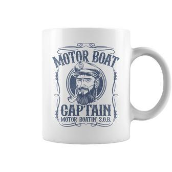 Mens Motor Boat Captain Funny Pontoon Boating Motor Boatin Lake Coffee Mug - Thegiftio UK