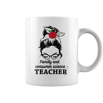 Messy Bun Fcs Teacher Family And Consumer Science Teacher Coffee Mug - Thegiftio UK