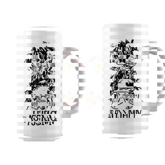 Messy Bun Mom Aussie Mom Glasses Mothers Day Dog Lovers Coffee Mug - Thegiftio