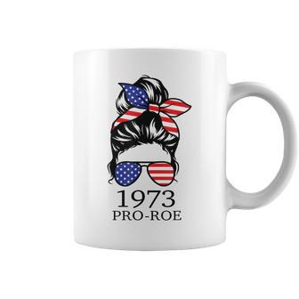 Messy Bun Pro Roe 1973 Pro Choice Women’S Rights Feminism V2 Coffee Mug - Seseable