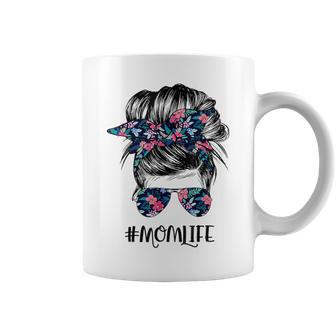 Mom Life Messy Hair Bun Women Mothers Day Funny Coffee Mug - Thegiftio UK