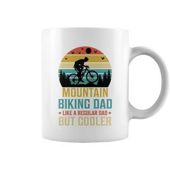 Mountain Biking Dad Like A Regular Dad But Cooler Coffee Mug - Monsterry