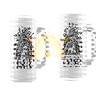 One Thankful Teacher Thanksgiving Rainbow Leopard Fall V5 Coffee Mug - Thegiftio