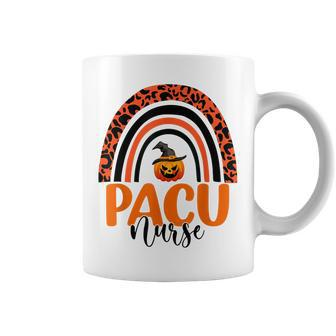Pacu Nurse Leopard Rainbow Halloween Pumpkin Nursing Coffee Mug - Thegiftio UK