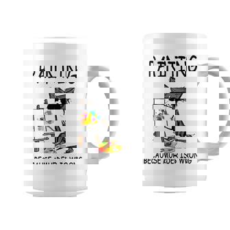 Painting Because Murder Is Wrong Cats Lovers Coffee Mug - Thegiftio