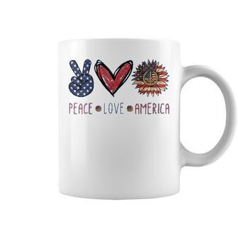 Peace Love America V3 Coffee Mug - Monsterry