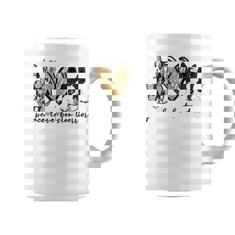 Peace Love Boston Terrier Funny Boston Terrier Lover Dog Mom Coffee Mug - Thegiftio