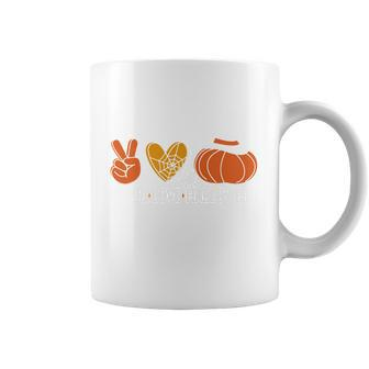Peace Love Halloween Graphic Design Printed Casual Daily Basic V2 Coffee Mug