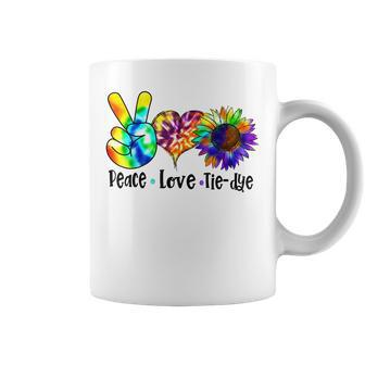 Peace Love Sunshine Sunflower Hippie Tie Dye Lover Men Women Coffee Mug - Thegiftio UK