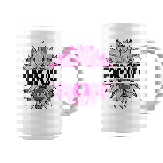 Pink Out Breast Cancer Awareness Sunflower Pink Coffee Mug - Thegiftio