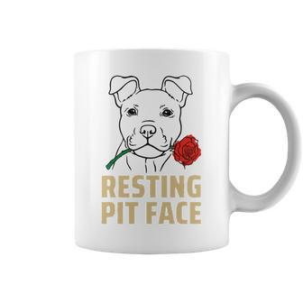 Pitbull Love I Love My Cute Pitbull Puppy Resting Pit Face Coffee Mug - Thegiftio UK