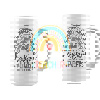 Preschool Teacher Funny Colorful Rainbow Back To School Coffee Mug - Thegiftio