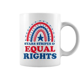Pro Choice Boho Rainbow Feminist Stars Stripes Equal Rights Coffee Mug - Seseable