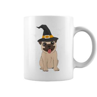 Pug Witch Halloween Dog Puppy Outfit Costume Trick Or Treat Coffee Mug - Seseable