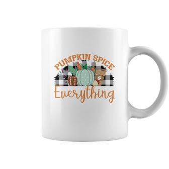 Pumpkin Spice Everything Caro Plaid Fall Coffee Mug - Seseable