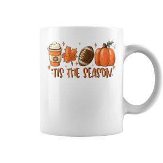 Pumpkin Spice Football Tis The Season Fall Thanksgiving Gift  V4 Coffee Mug