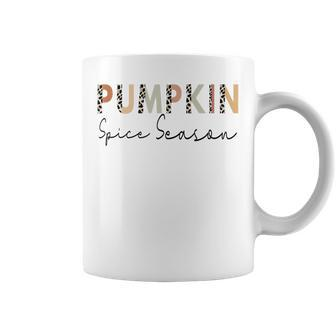 Pumpkin Spice Season Leopard Fall Autumn Women Halloween Coffee Mug - Seseable