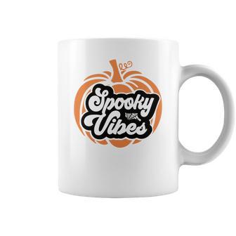 Pumpkin Thick Thights And Spooky Vibes Halloween Coffee Mug - Seseable