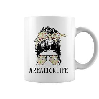 Realtor Life Messy Bun Girl Coffee Mug | Mazezy